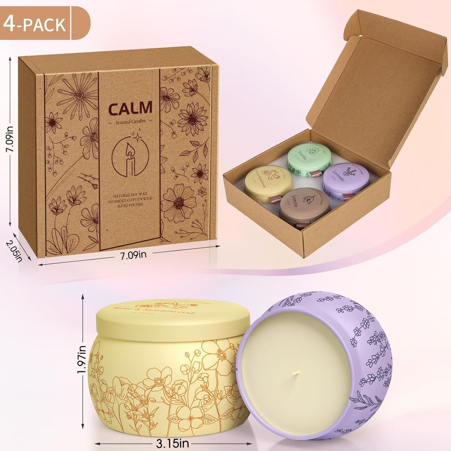 Soy Wood Scented Candle - View 2