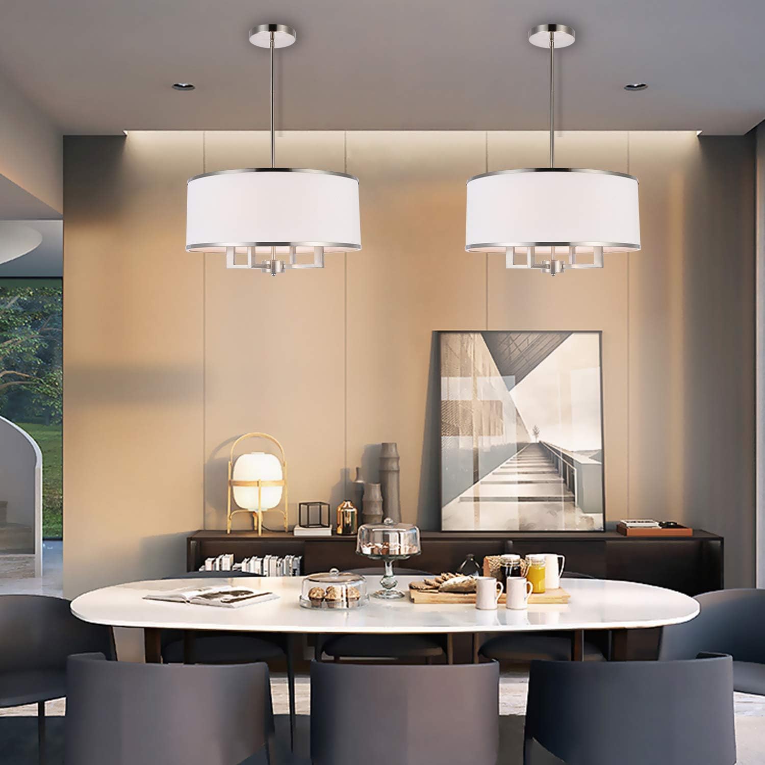 Metal Chandelier — 4-Light - View 5