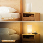 Round Boho Wood Table Lamp — Set of 1 - View 5