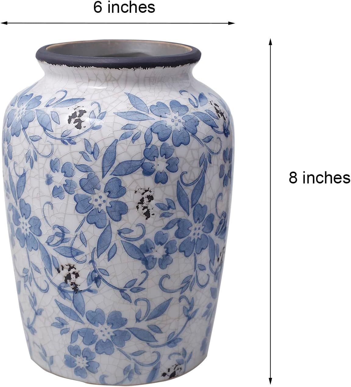 Vintage Ceramic Vase — 8" - View 2