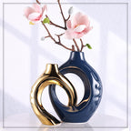 Round Luxe Blue Vase — Set of 2 - View 7