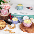 Soy Wax Metal Scented Candle — Set of 4 - View 4