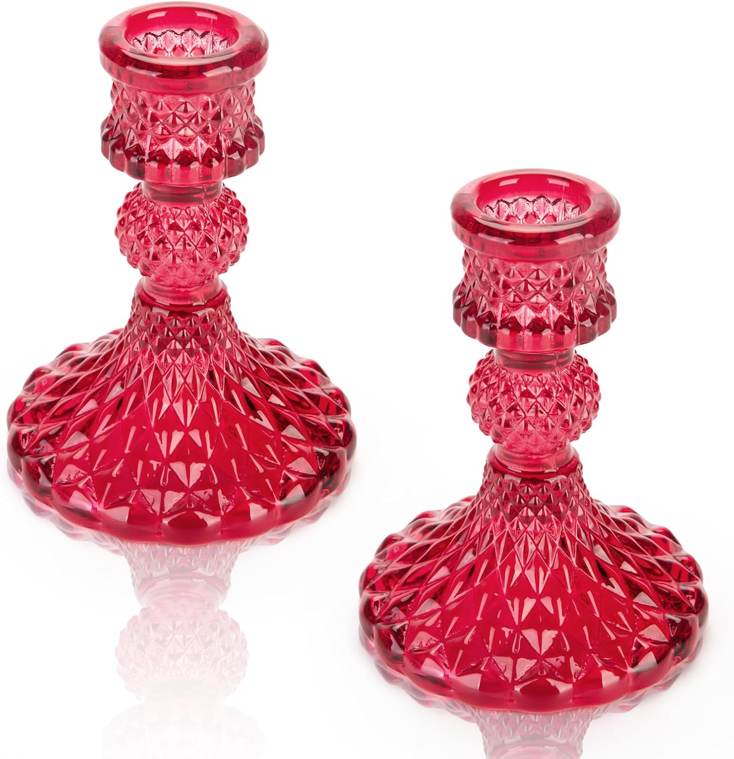 Orange Pillar Candle — Red
