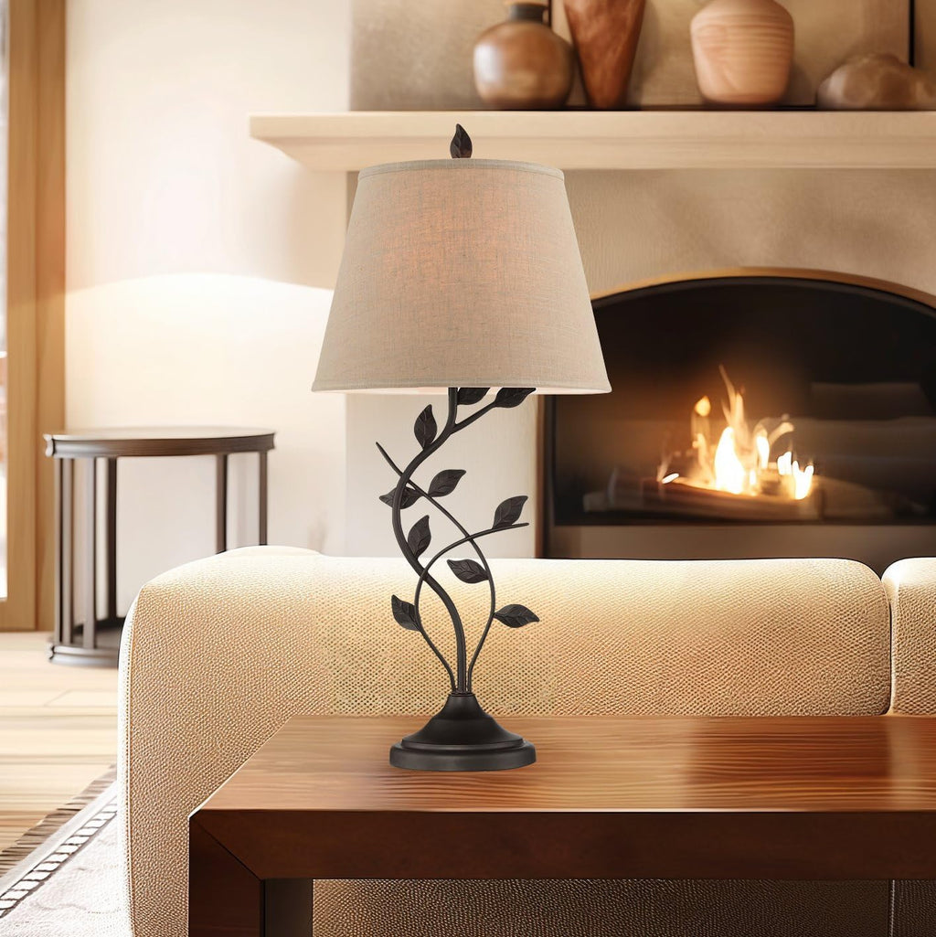 Farmhouse Fabric Table Lamp — 31" - View 7