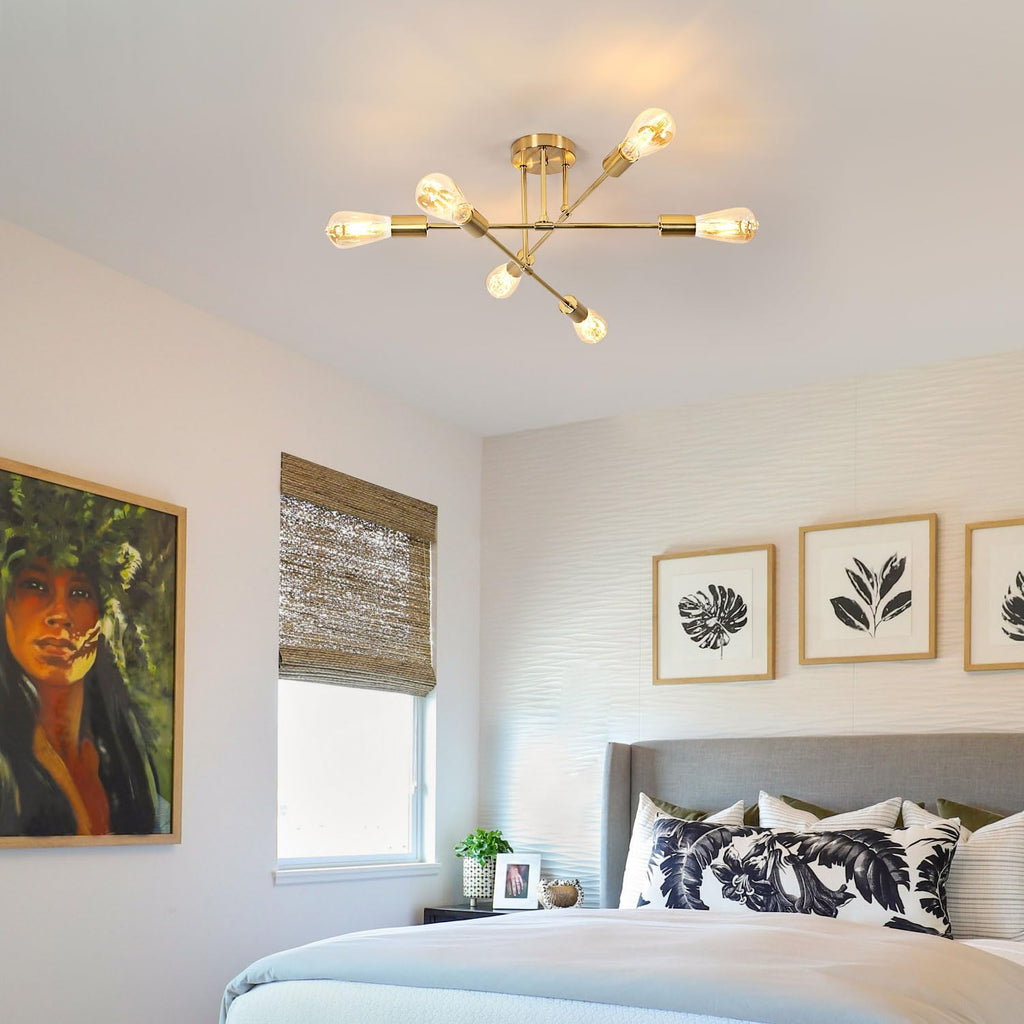 Luxe Black Chandelier — 6-Light - View 8