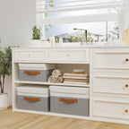 Linen Beige Storage Bin — 9" - View 3