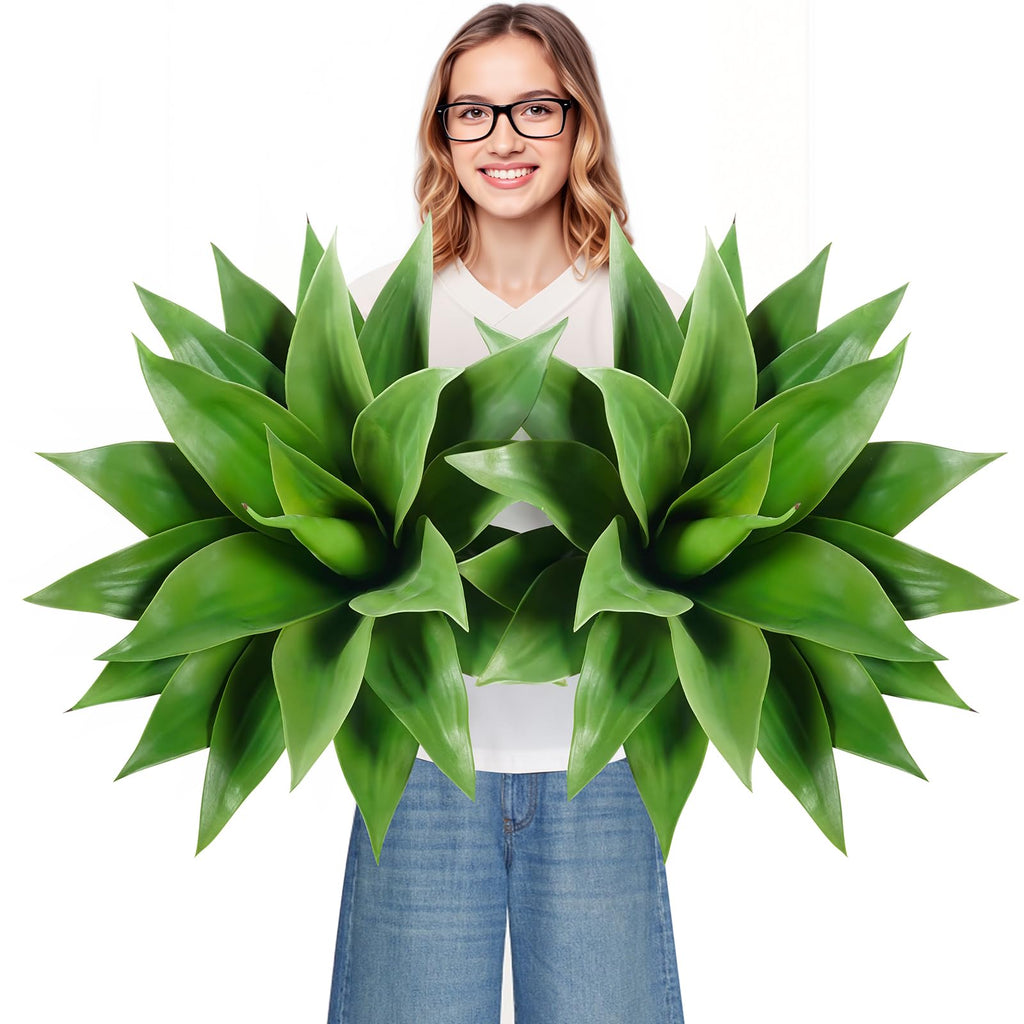 Blue Faux Succulent — 28"