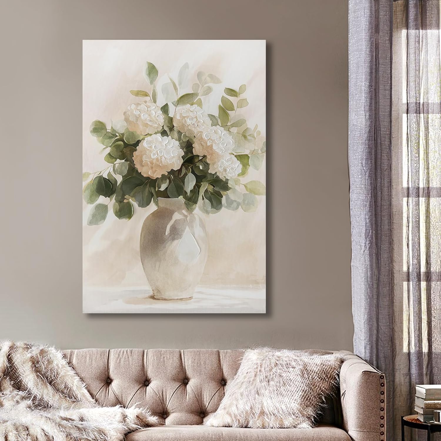 Boho Brown Canvas Wall Art — 12" — 24"L x 16"W