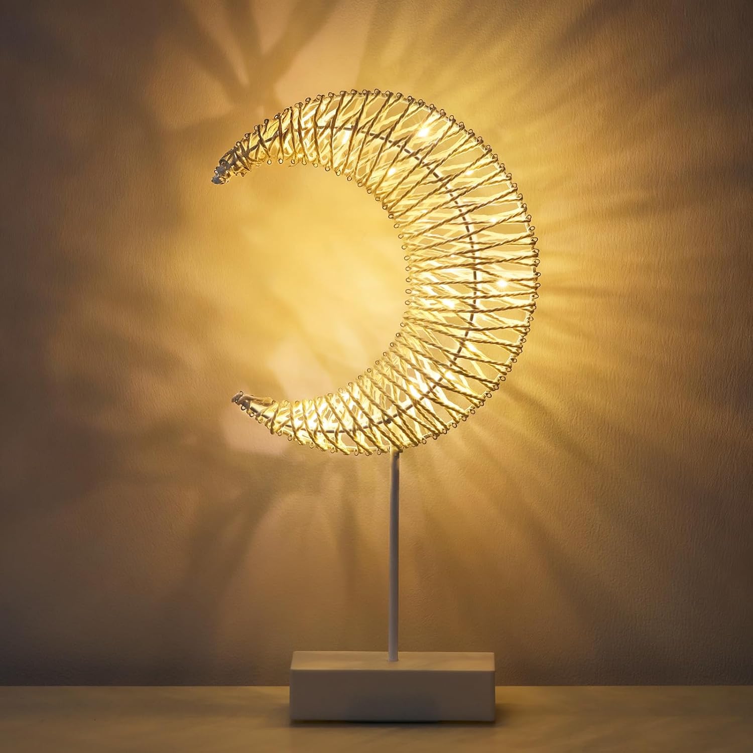 Metal Desk Lamp — Warm White Moon