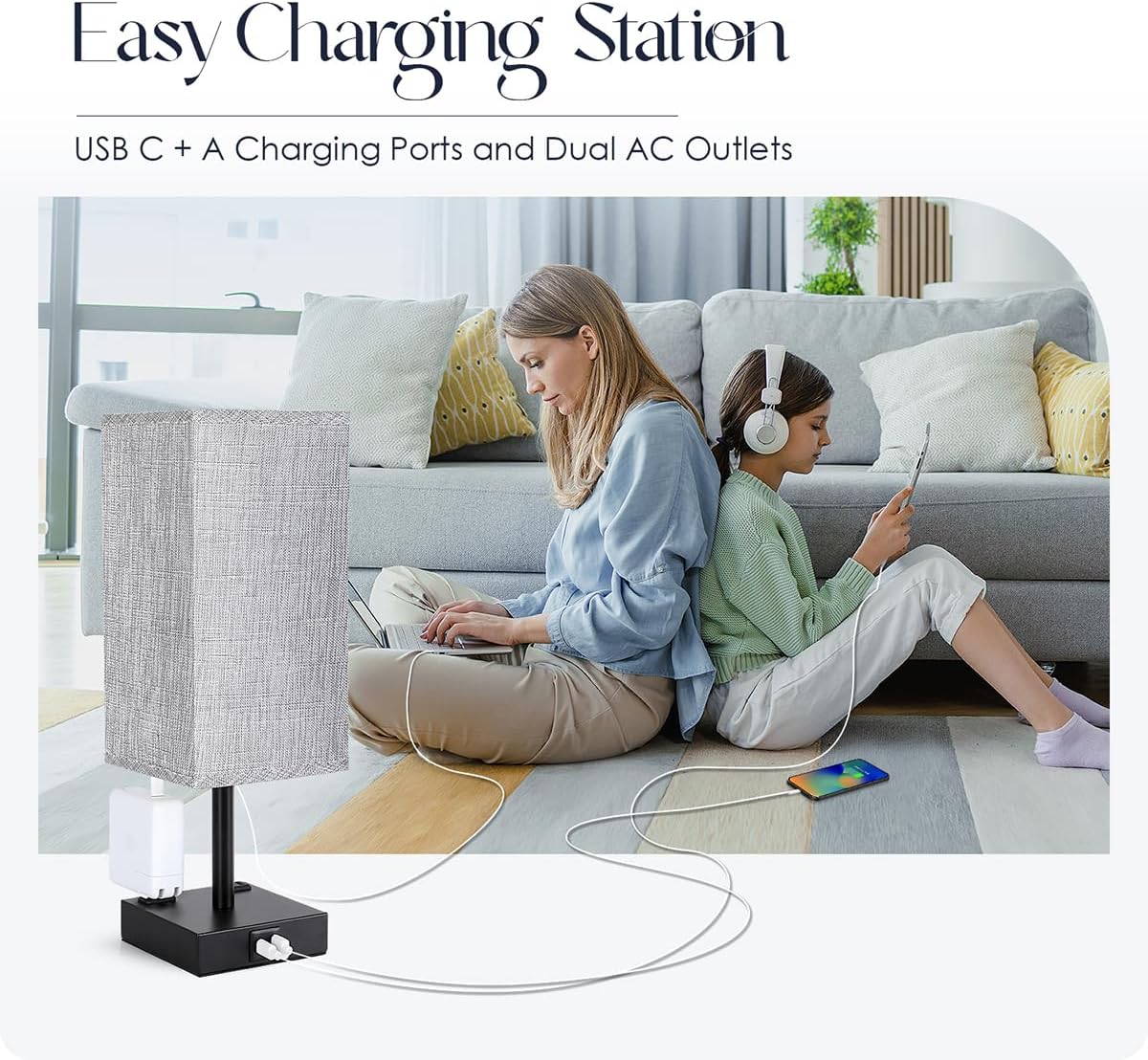 Dimmable Black Table Lamp - View 4