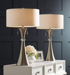 Modern Silver Table Lamp — 28" - View 9