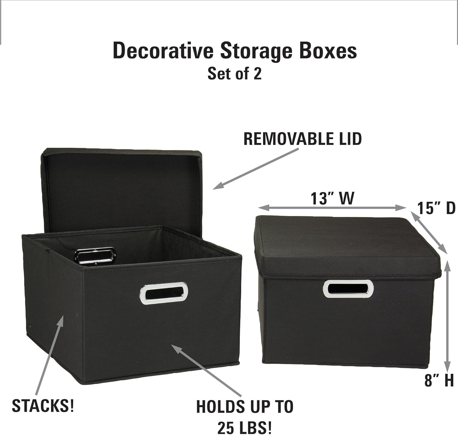 Black Storage Basket - View 3