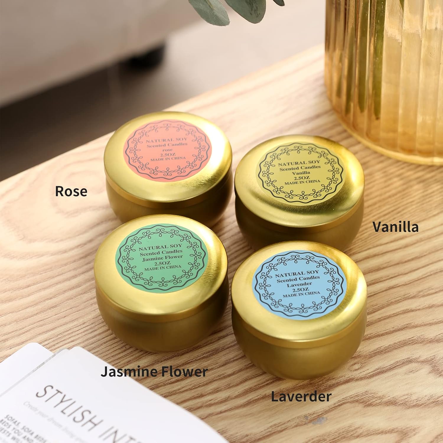 Soy Wax Metal Scented Candle - View 2