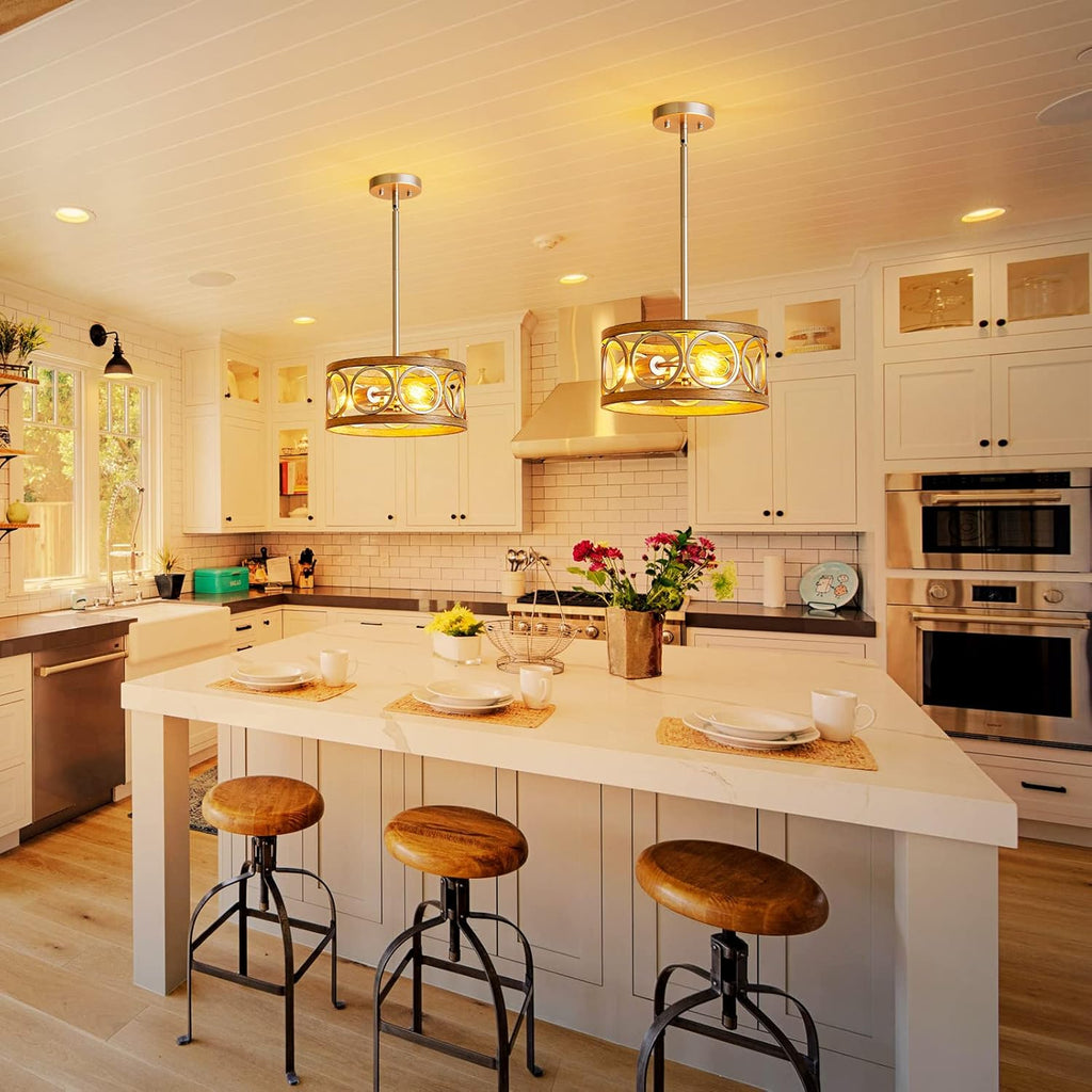 Adjustable Farmhouse Black Chandelier — 3-Light - View 7