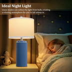 Boho Beige Nightstand Lamp — 23.5" - View 3