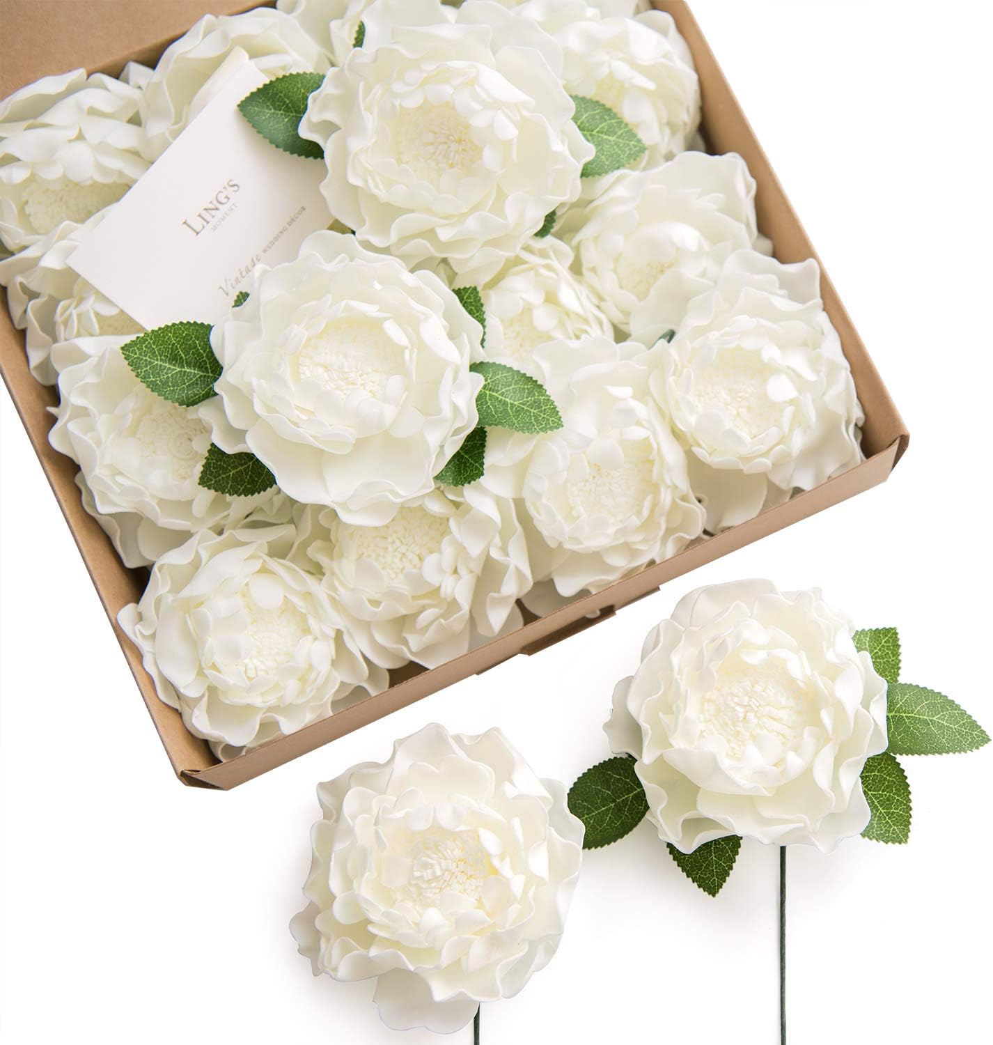 Beige Artificial Flowers — Wht-oatmeal Ivory