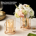Luxe Metal Pillar Candle — Set of 2 - View 4