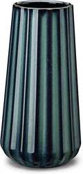 Modern Black Flower Vase — 8" — Green