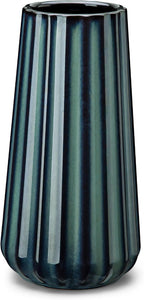 Modern Black Flower Vase — 8" — Green