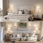 USB Beige Bedside Lamp — 28.5" - View 4
