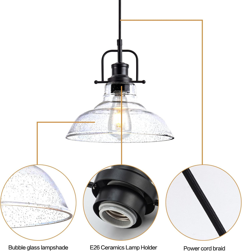 Adjustable Black Pendant Light - View 9