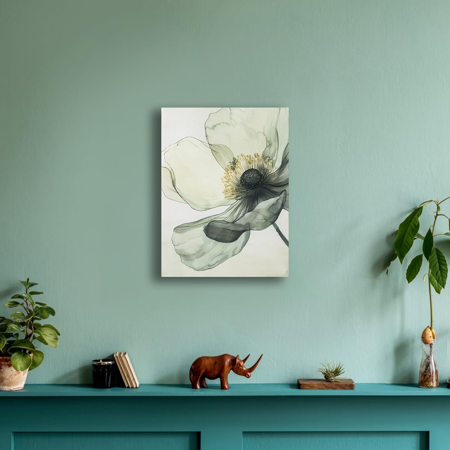 Boho Brown Canvas Wall Art — 12" - View 2