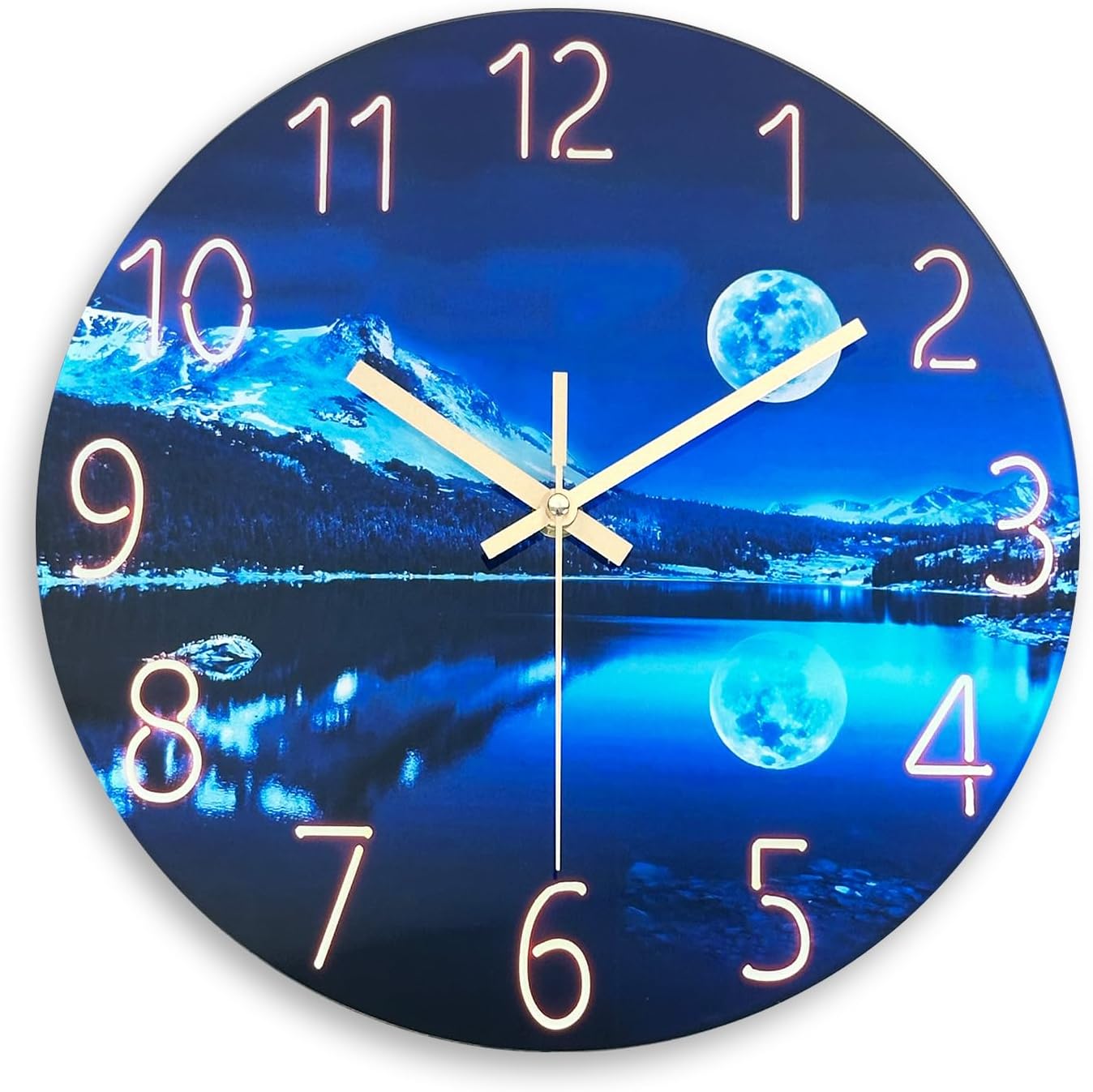 Battery Operated Black Wall Clock — 12" — 20 Inch