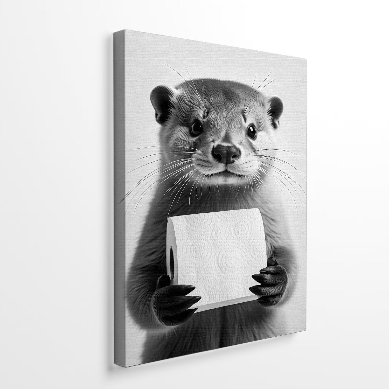 Black Canvas Wall Art — 10" — Bear19