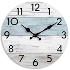 Battery Operated Farmhouse Blue Wall Clock — 8"