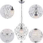Farmhouse Gold Chandelier — 1-Light - View 7