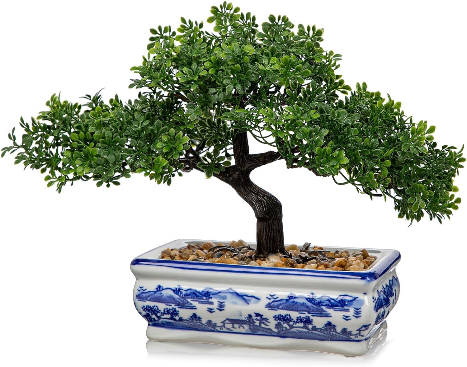 Farmhouse Ceramic Faux Plant — 6" — 7.5" BW porcelain