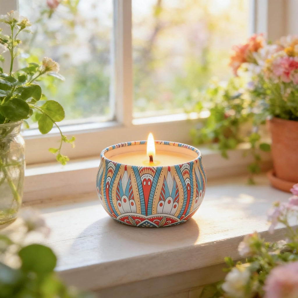 Soy Wax Grey Scented Candle - View 6