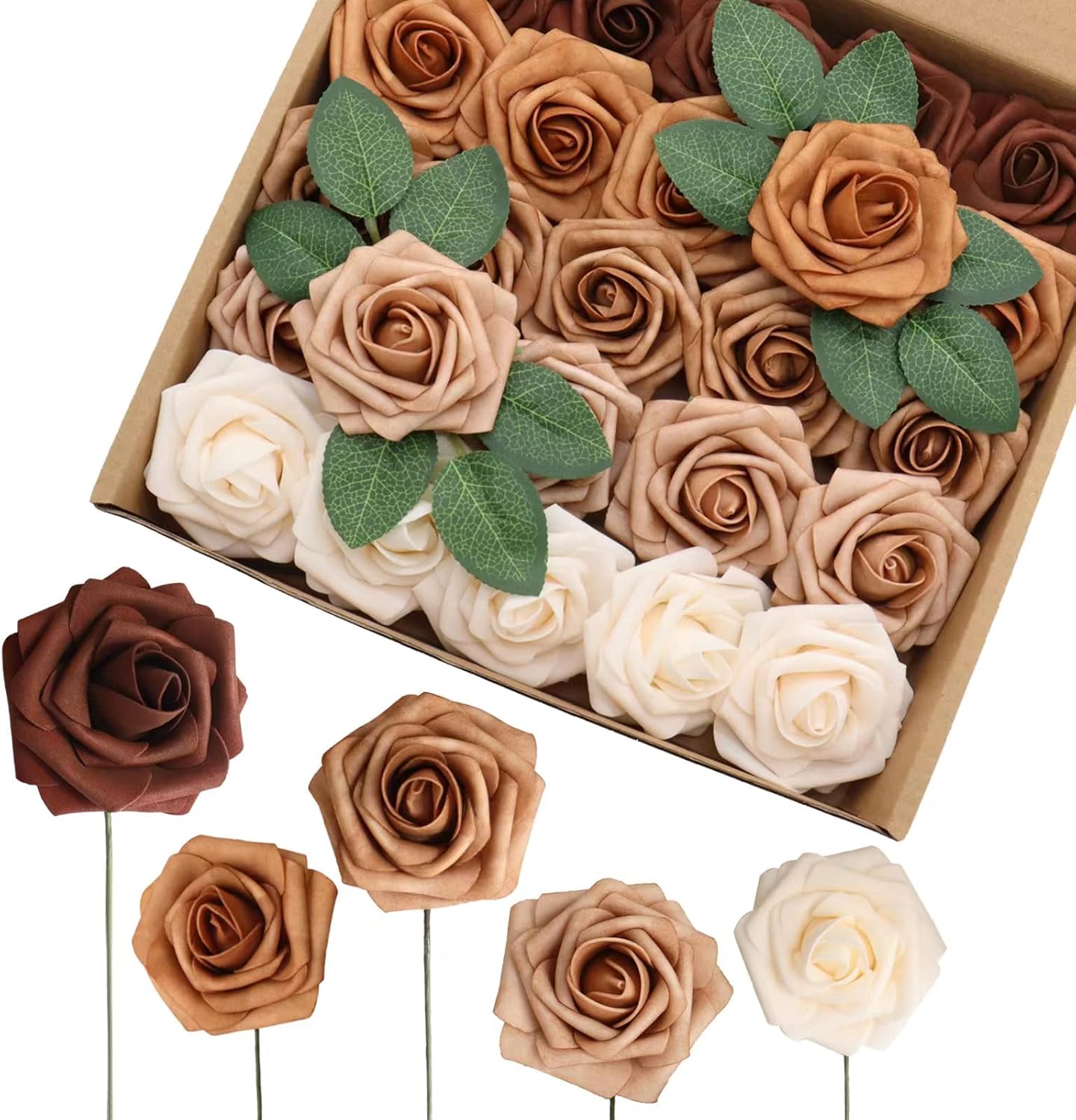 Blue Artificial Flowers — 3" — Shades of Earth Tones