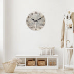 Battery Operated Farmhouse Beige Wall Clock — 16" - View 3