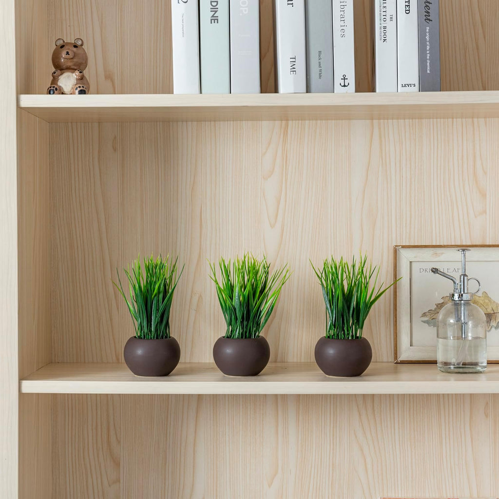 Round Modern Black Artificial Plant — 7" - View 3
