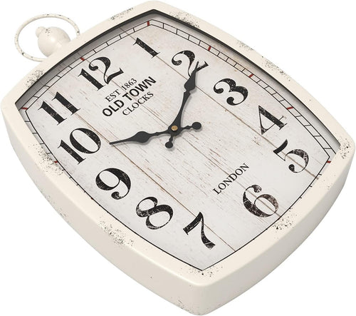 Battery Operated Farmhouse Black Wall Clock — 15.5" - View 2