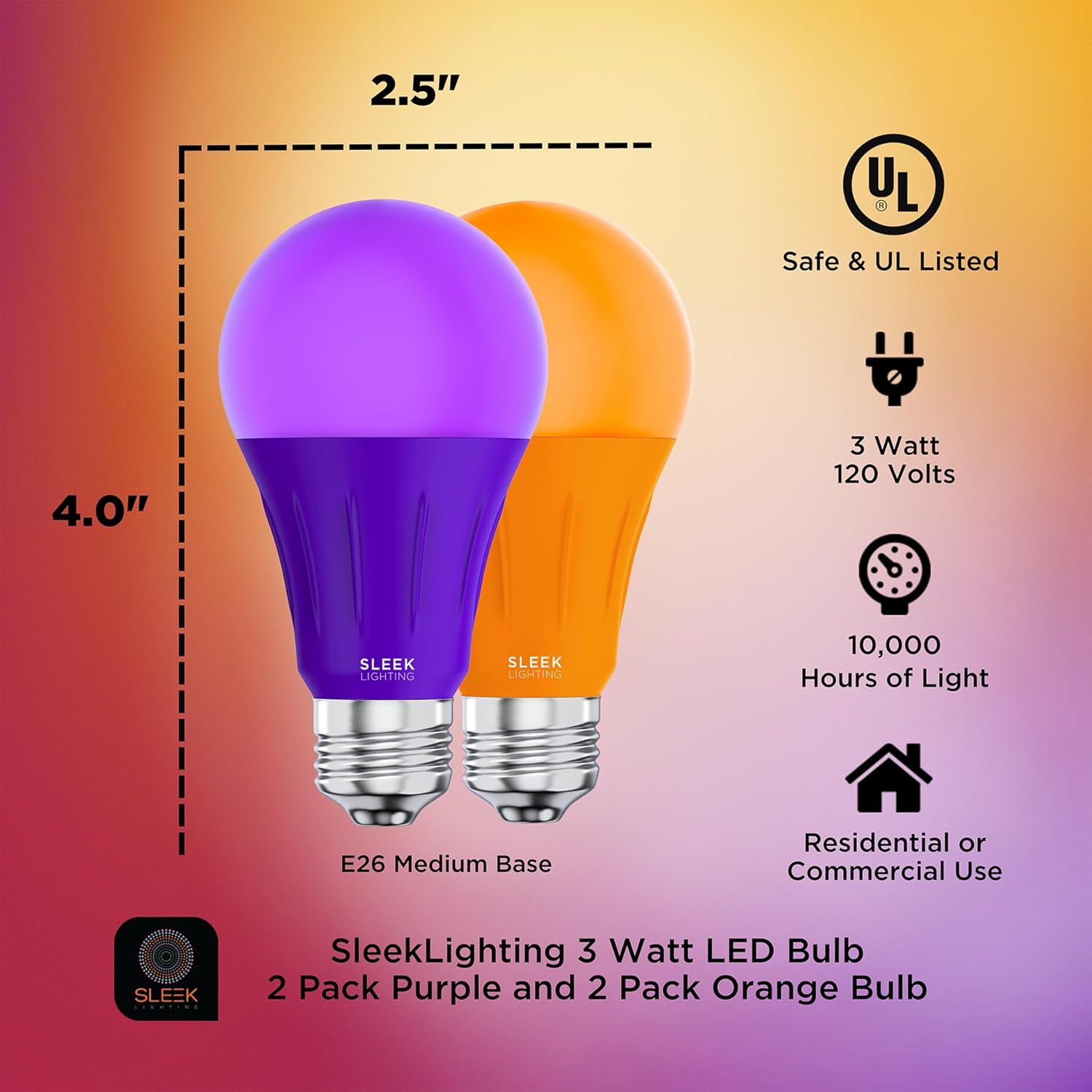 Orange LED Bulb — 19-Light - View 2