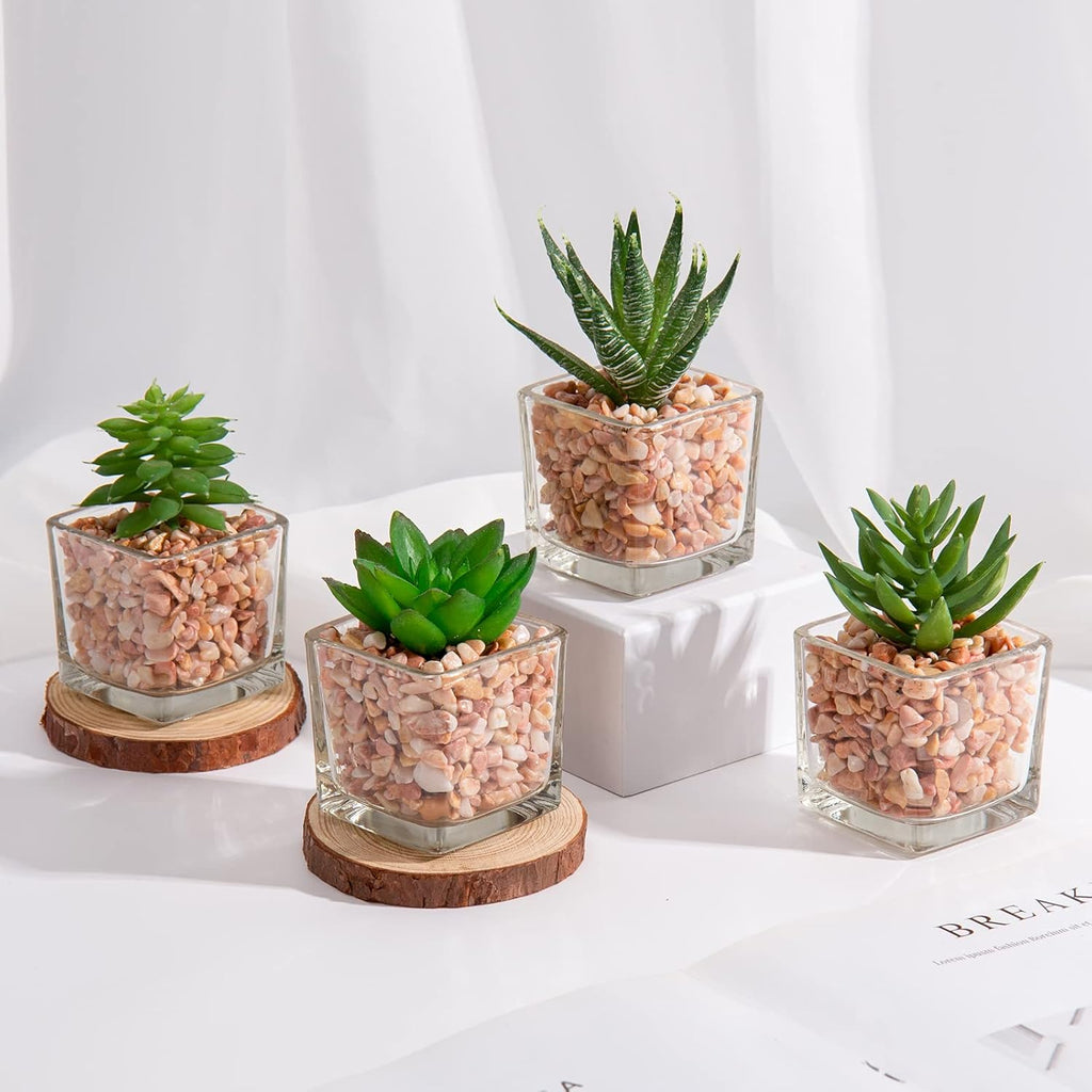 Glass Faux Succulent - View 4