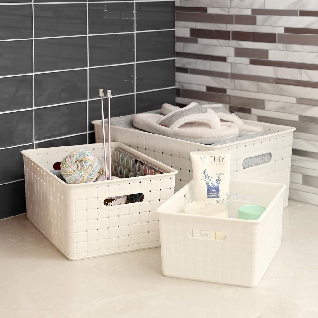 Rectangular Black Storage Basket - View 4
