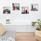 Framed Modern Black Canvas Wall Art — 24" - View 2