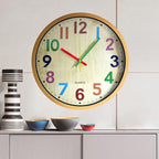 Battery Operated Black Wall Clock — 12" - View 6