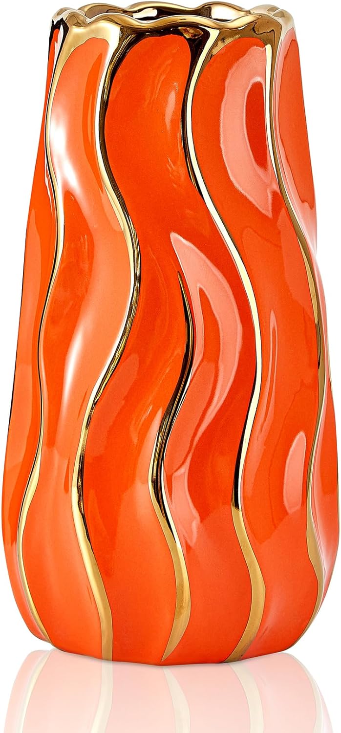 Beige Flower Vase — Orange-standard