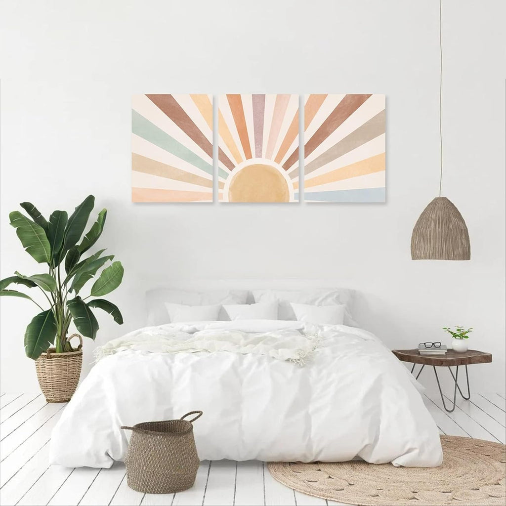 Framed Boho Beige Canvas Wall Art — 12" - View 5