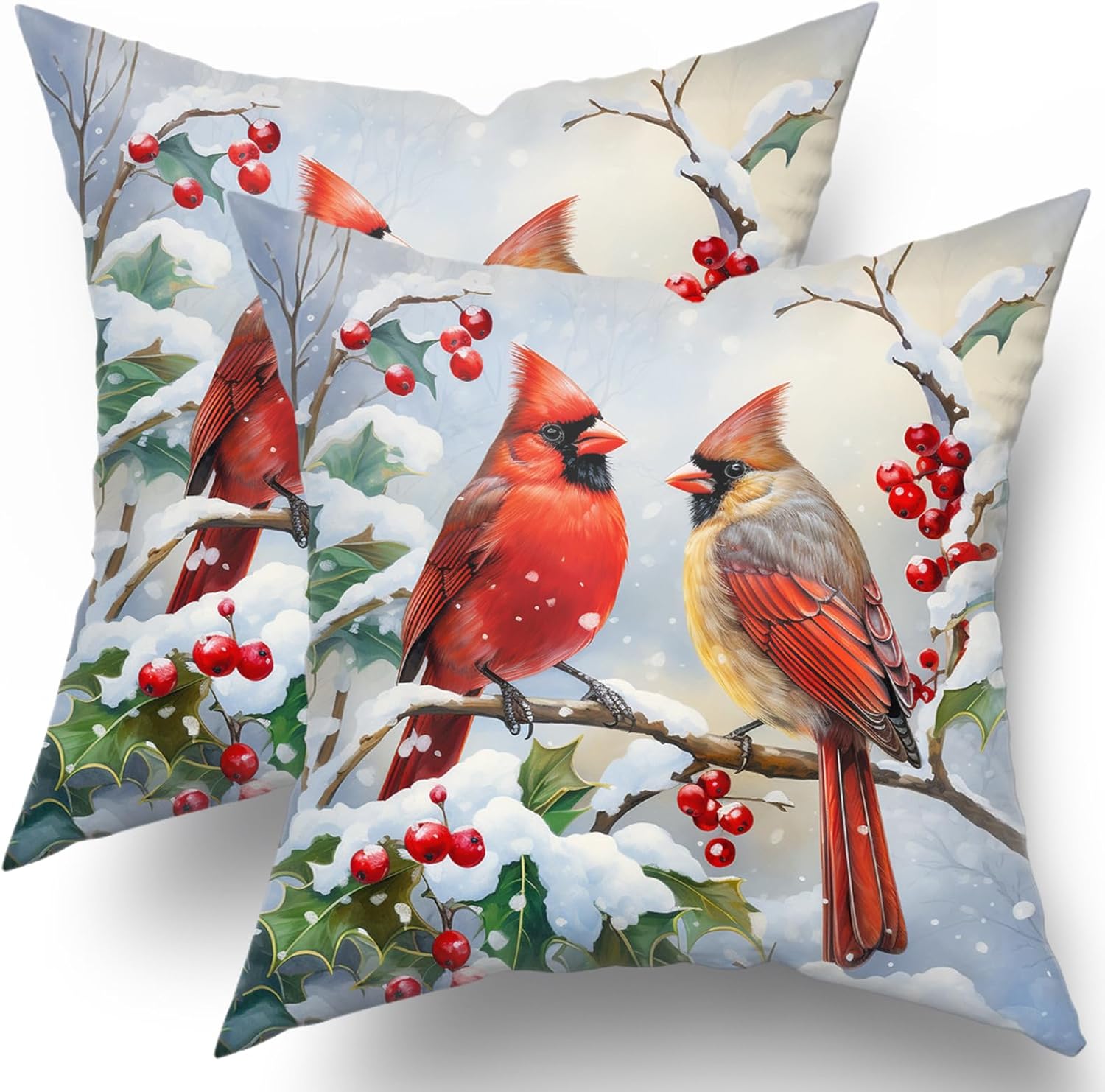 Boho Blue Throw Pillow Cover — 22" — 20" x 20" (Pack of 2)