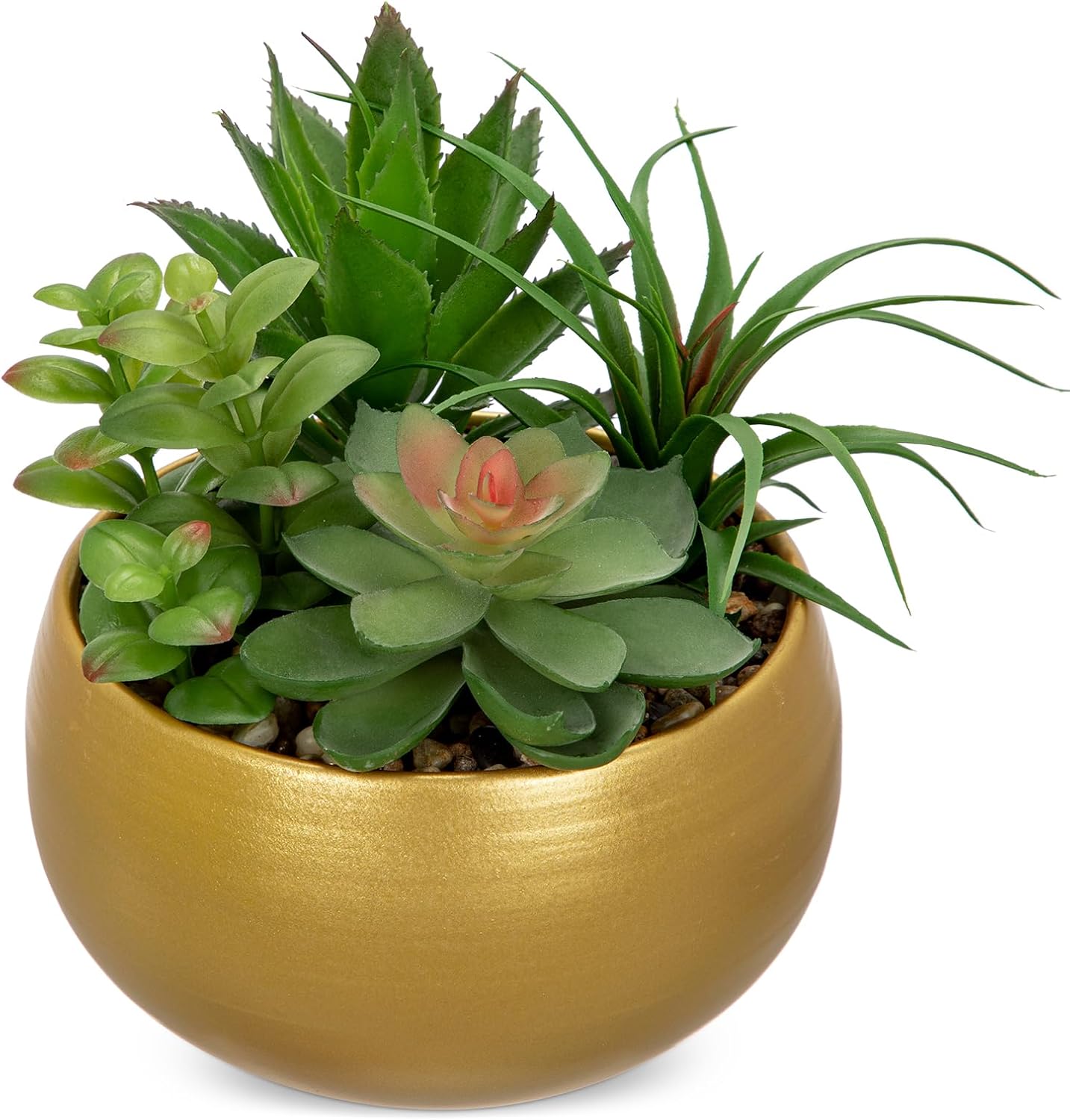 Black Faux Succulent — Gold#2