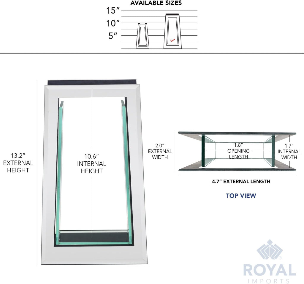 Modern Glass Mirror — 13.5" - View 6