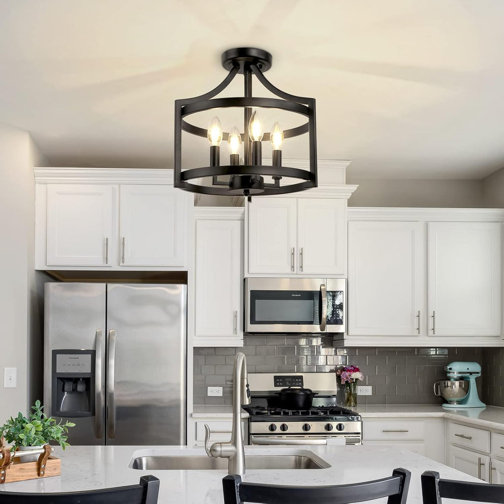 Convertible Farmhouse Black Chandelier - View 7