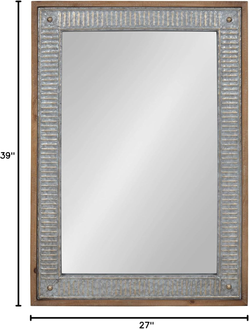 Farmhouse Brown Wall Mirror — 39" - View 6