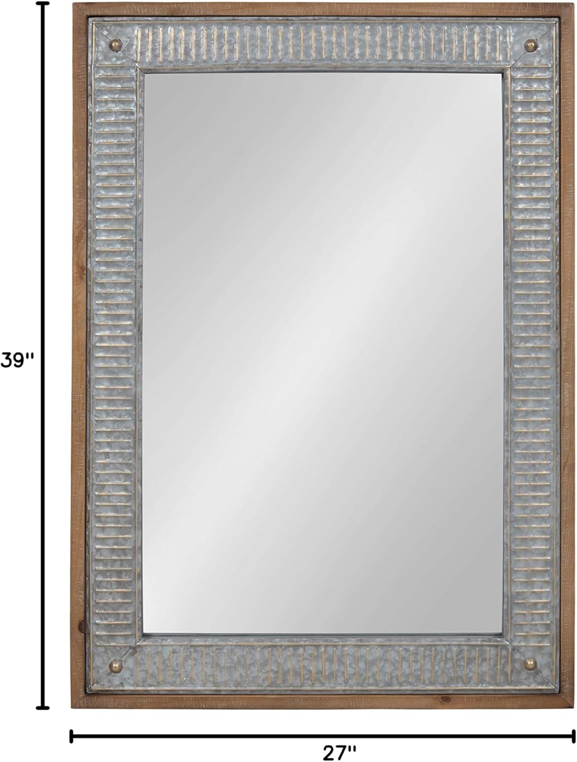 Farmhouse Brown Wall Mirror — 39" - View 6