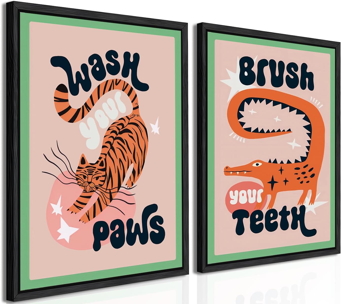 Framed Black Wall Decor — 16" — Black Framed 16L" x 12W"